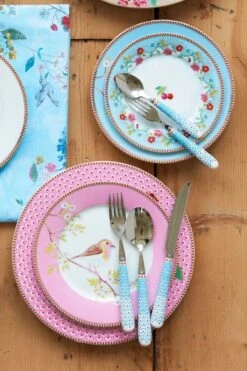 Floral Breakfast Plate Early Bird Pink 21 Cm -Pip studio 0018494 floral breakfast plate early bird 21 cm pink 800