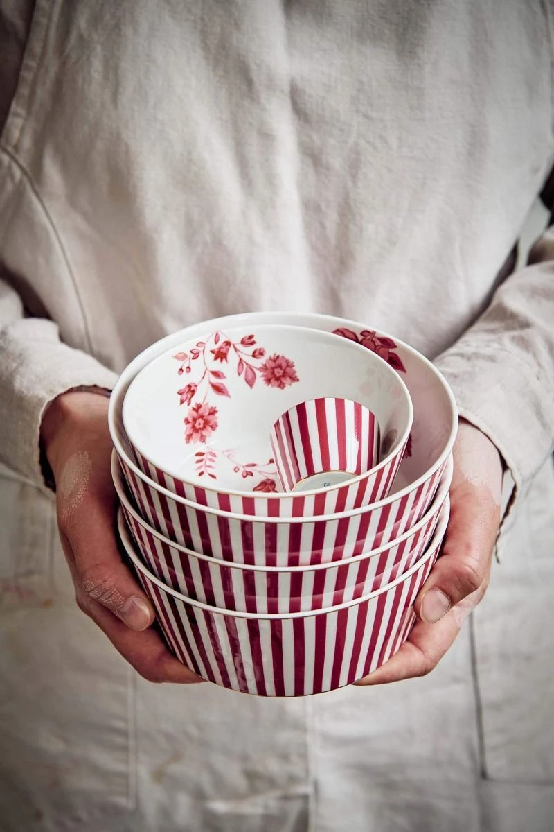 Royal Stripes Bowl Dark Pink 15cm 5 Royal Stripes Bowl Dark Pink 15cm - Image 3