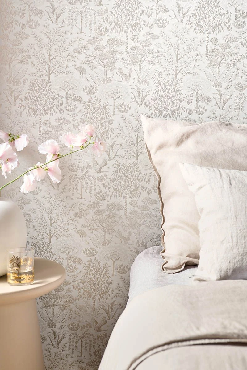 Pip Studio Origami Tree Non-Woven Wallpaper Off White/Silver 3 Pip Studio Origami Tree Non-Woven Wallpaper Off White/Silver