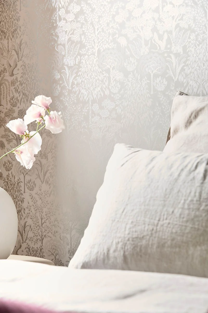 Pip Studio Origami Tree Non-Woven Wallpaper Off White/Silver 4 Pip Studio Origami Tree Non-Woven Wallpaper Off White/Silver - Image 2