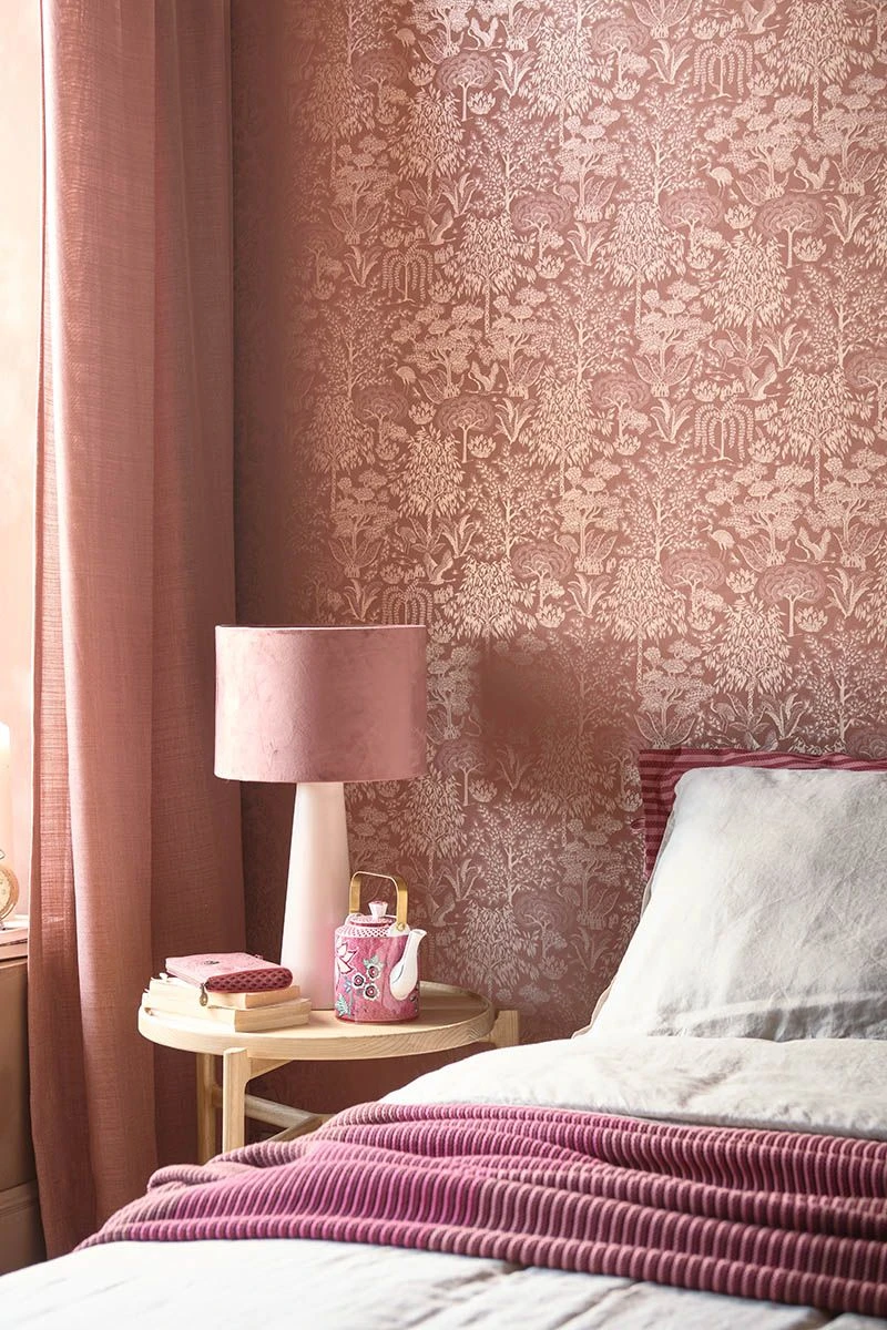 Pip Studio Origami Tree Non-Woven Wallpaper Terra/Rosegold 3 Pip Studio Origami Tree Non-Woven Wallpaper Terra/Rosegold