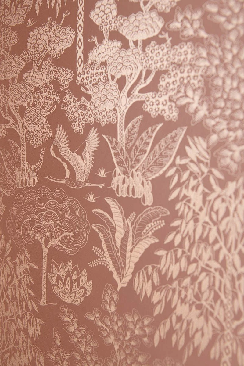 Pip Studio Origami Tree Non-Woven Wallpaper Terra/Rosegold 6 Pip Studio Origami Tree Non-Woven Wallpaper Terra/Rosegold - Image 4