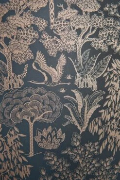 Pip Studio Origami Tree Non-Woven Wallpaper Dark Blue/Rosegold -Pip studio 333114 origami darkblue rosegold 05 hr lr 2