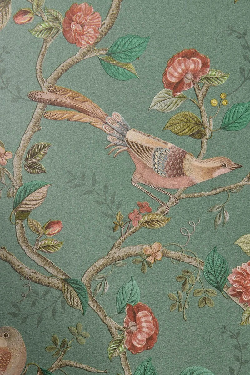 Pip Studio Good Nightingale Non-Woven Wallpaper Green 4 Pip Studio Good Nightingale Non-Woven Wallpaper Green - Image 2