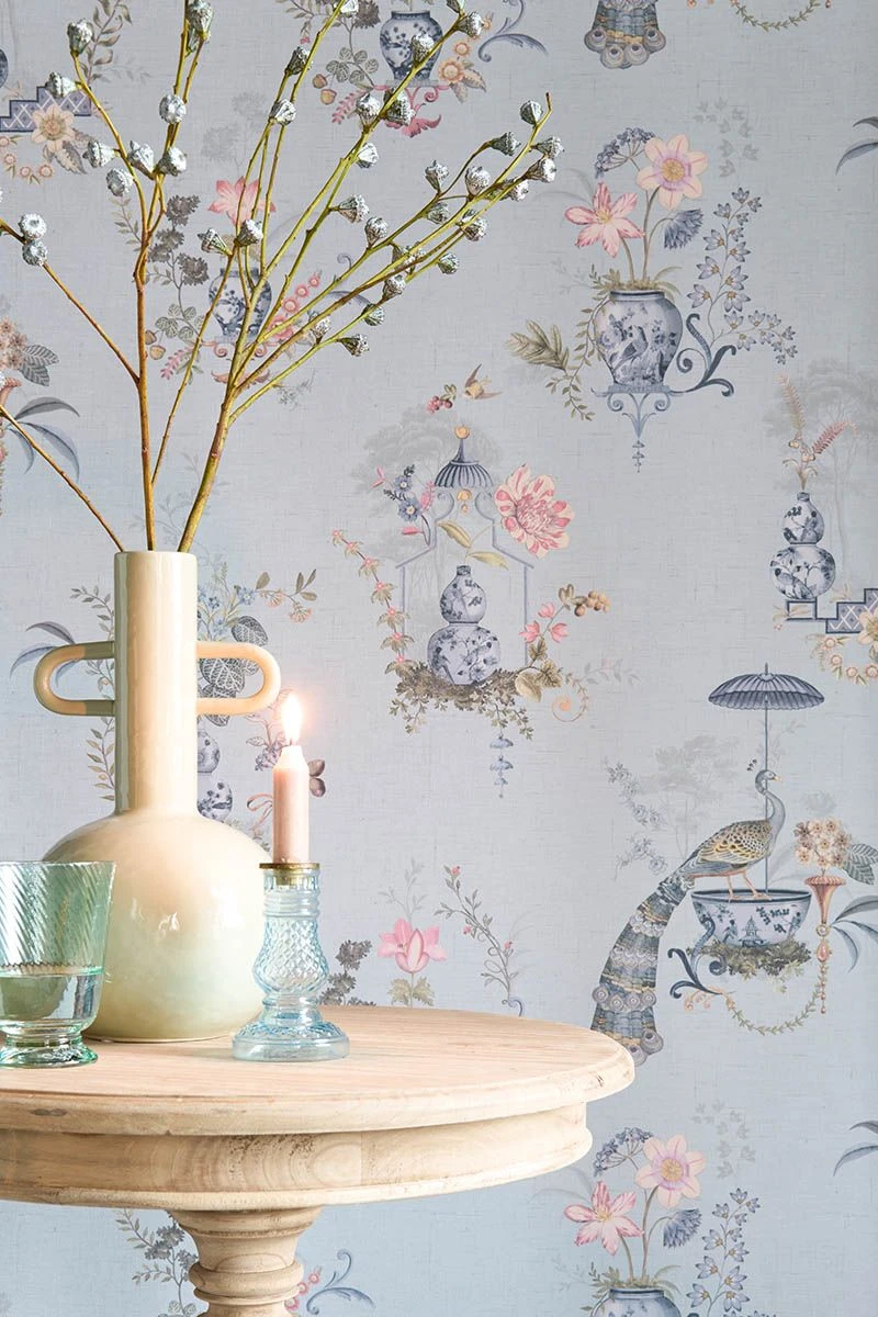 Pip Studio Chinese Porcelain Vinyl Wallpaper Light Blue 3 Pip Studio Chinese Porcelain Vinyl Wallpaper Light Blue