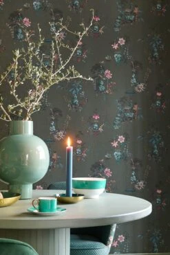 Pip Studio Chinese Porcelain Vinyl Wallpaper Dark Green -Pip studio 333144 chinese porcelain dark green 03 hr lr