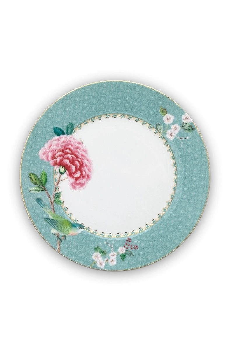 Blushing Birds Breakfast Plate Blue 21 Cm 3 Blushing Birds Breakfast Plate Blue 21 Cm