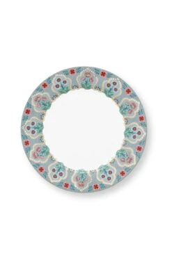 Flower Festival Set/4 Breakfast Plates Light Blue 21cm -Pip studio 51.001.285 1