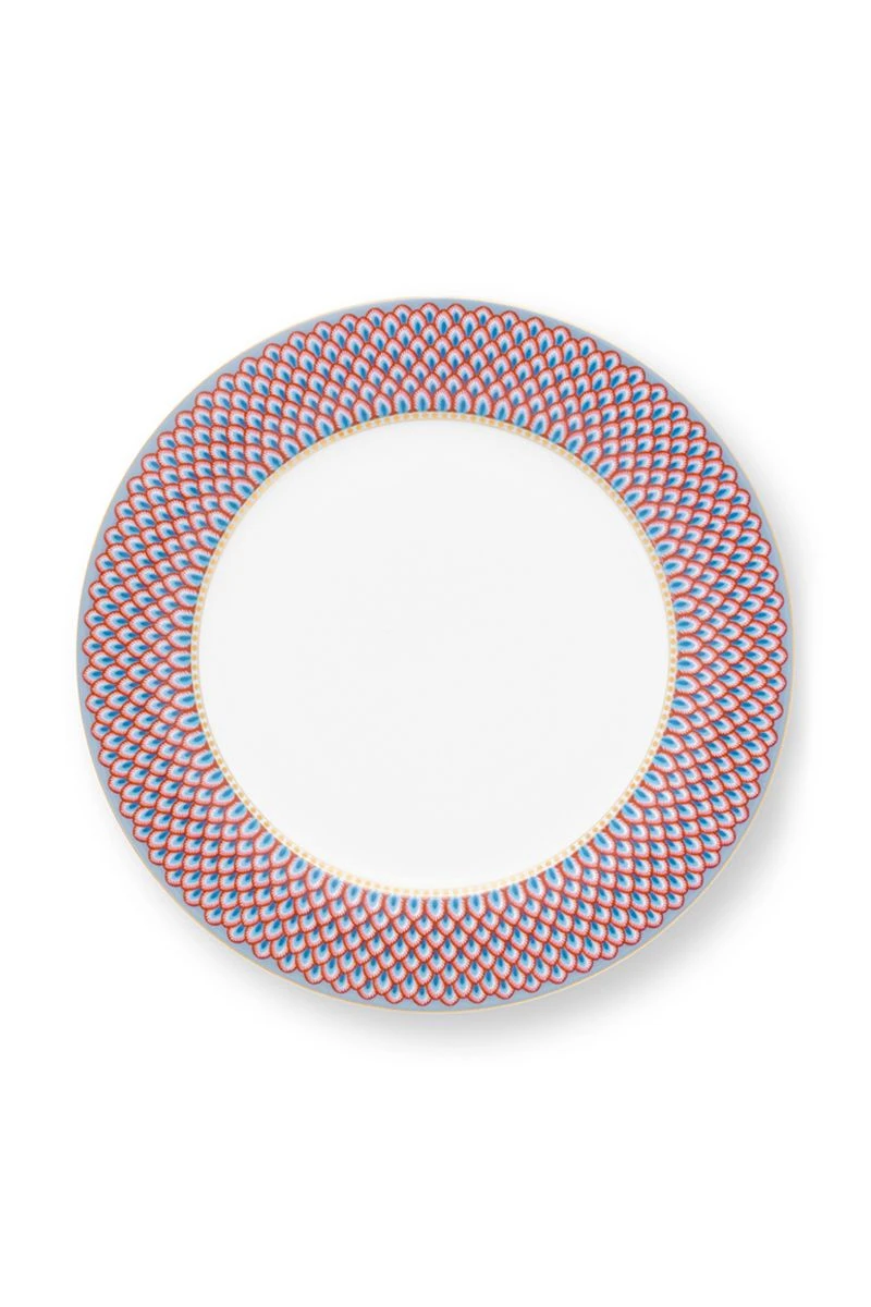 Flower Festival Set/4 Dinner Plates Red/Light Blue 26.5cm 5 Flower Festival Set/4 Dinner Plates Red/Light Blue 26.5cm - Image 3