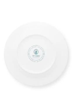 Flower Festival Dinner Plate Red/Light Blue 26.5 Cm 12 Flower Festival Dinner Plate Red/Light Blue 26.5 Cm -Pip studio 51.001.286bs