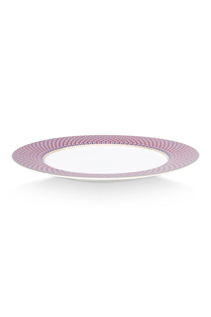 Flower Festival Dinner Plate Red/Light Blue 26.5 Cm 5 Flower Festival Dinner Plate Red/Light Blue 26.5 Cm - Image 3