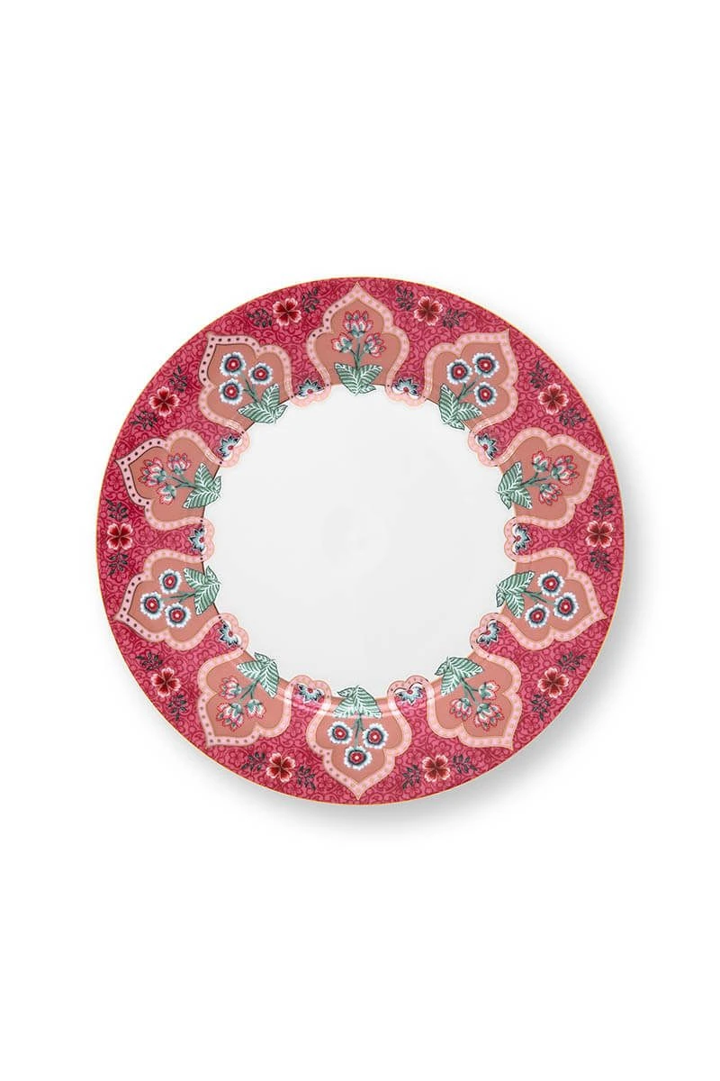 Flower Festival Breakfast Plate Dark Pink 21cm 3 Flower Festival Breakfast Plate Dark Pink 21cm