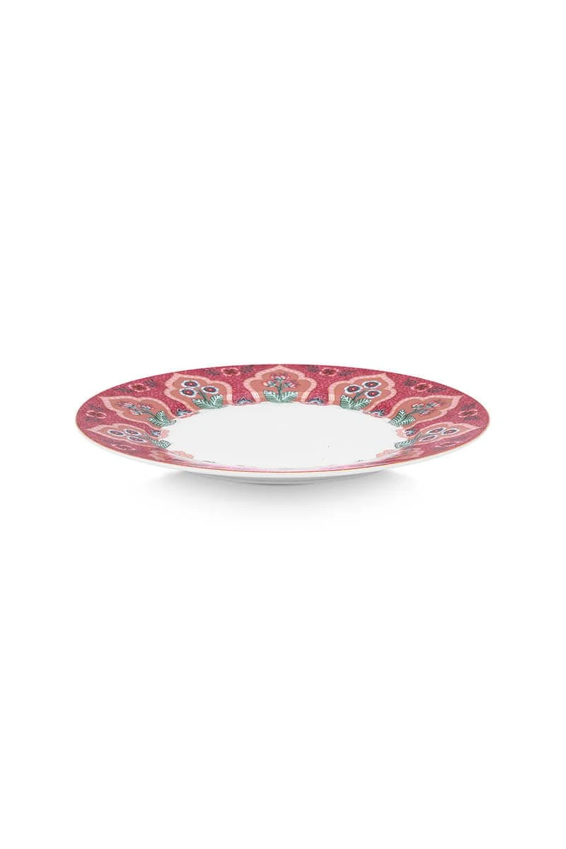 Flower Festival Breakfast Plate Dark Pink 21cm 8 Flower Festival Breakfast Plate Dark Pink 21cm - Image 6