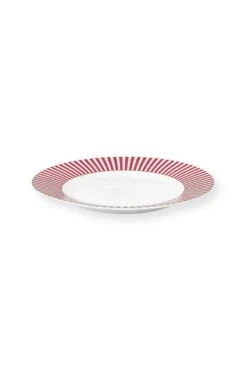 Royal Stripes Breakfast Plate Dark Pink 21cm -Pip studio 51.001.345 01