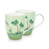 Jolie Set/2 Mugs Large Gold Dots Green -Pip studio 51.002.301