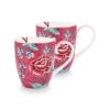 Flower Festival Set/2 Mugs XL Dark Pink -Pip studio 51.002.329 1 800x1200