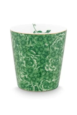 Royal Stripes Mug Flower & Tea Tip Green -Pip studio 51.002.433 04 lr