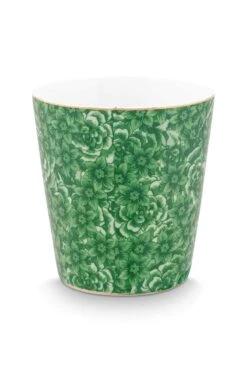 Royal Stripes Mug Flower & Tea Tip Green -Pip studio 51.002.433 05 lr