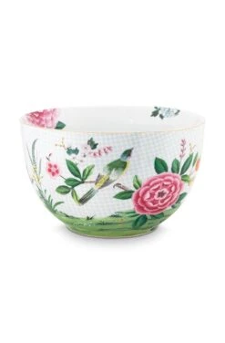 Blushing Birds Bowl Large White 23 Cm
