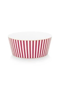 Royal Stripes Bowl Dark Pink 15cm 18 Royal Stripes Bowl Dark Pink 15cm -Pip studio 51.003.227 02