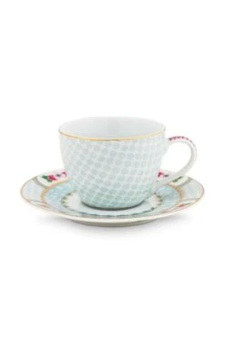 Blushing Birds Espresso Cup & Saucer White