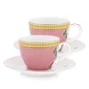 La Majorelle Set/2 Espresso Cups & Saucers Pink -Pip studio 51.004.107 espressoset