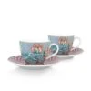 Flower Festival Set/2 Espresso Cup & Saucer Light Blue -Pip studio 51.004.138