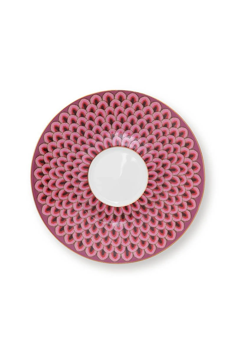 Flower Festival Set/2 Espresso Cups & Saucers Dark Pink 9 Flower Festival Set/2 Espresso Cups & Saucers Dark Pink - Image 7