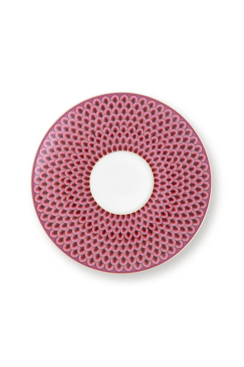 Flower Festival Set/2 Cappuccino Cup & Saucer Dark Pink 9 Flower Festival Set/2 Cappuccino Cup & Saucer Dark Pink - Image 7