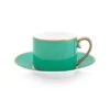 Pip Chique Cappuccino Cup & Saucer Green -Pip studio 51.004.155 01