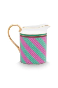 Pip Chique Stripes Jug Small Pink/Green -Pip studio 51.007.049 02 lr