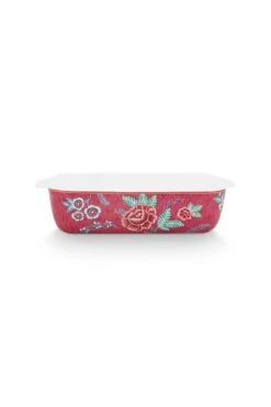 Flower Festival Serving Tray Rectangular Dark Pink -Pip studio 51.019.011 fs 800x1200