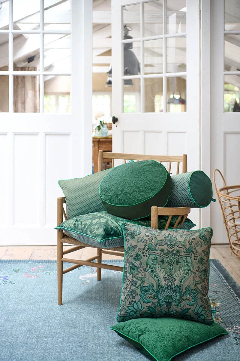 Cushion Square Kyoto Festival Dark Green 4 Cushion Square Kyoto Festival Dark Green - Image 2