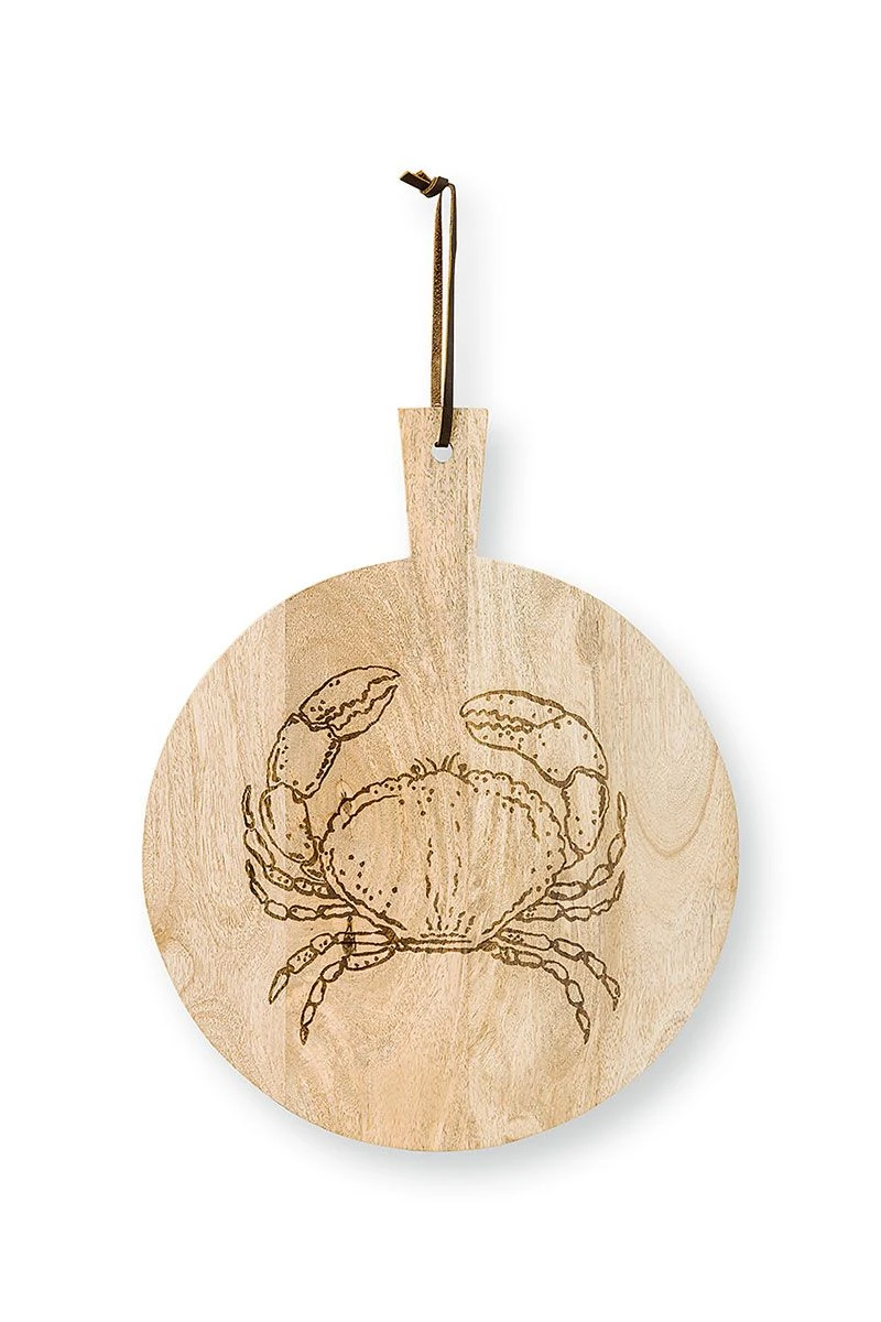 Wooden Tray Crab Round 3 Wooden Tray Crab Round