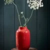 Oval Metal Vase Red 30 Cm -Pip studio 51.102.017 lr