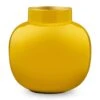 Round Metal Vase Yellow 25 Cm -Pip studio 51.102.018 01 1