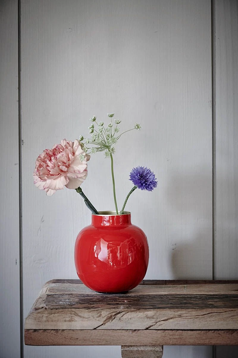 Round Mini Vase Red 10 Cm 4 Round Mini Vase Red 10 Cm - Image 2