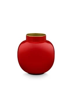 Round Mini Vase Red 10 Cm