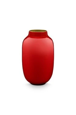 Oval Mini Vase Red 14 Cm