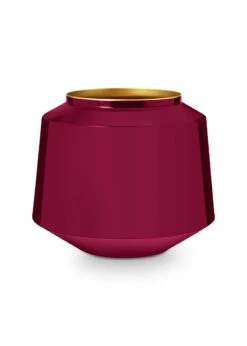 Metal Vase Dark Pink 22 Cm