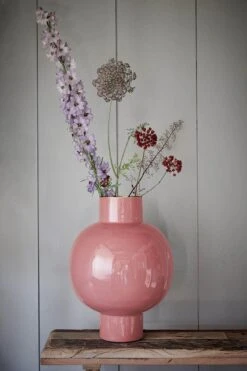 Metal Vase Pink 42cm -Pip studio 51.102.056 lr