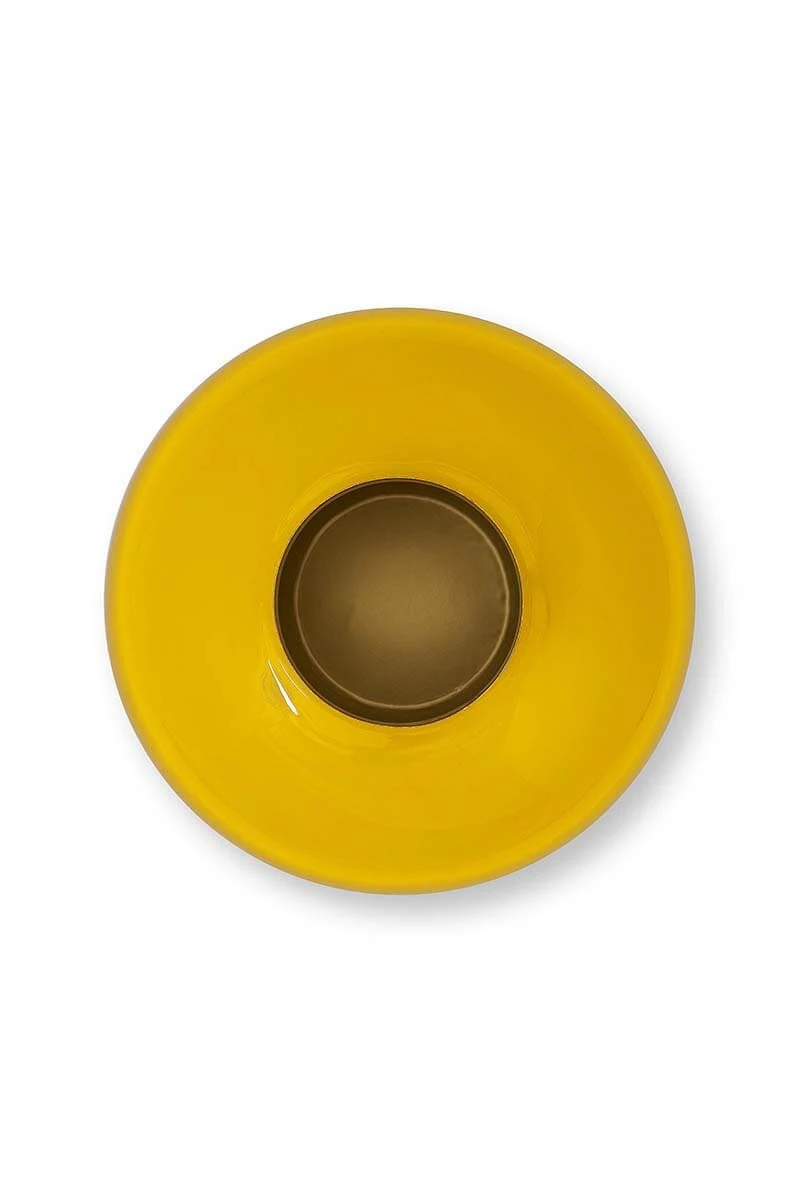 Metal Vase Yellow 32cm 5 Metal Vase Yellow 32cm - Image 3
