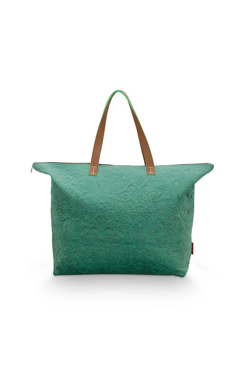 Tote Bag Velvet Quiltey Days Green 6 Tote Bag Velvet Quiltey Days Green - Image 4
