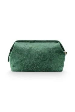 Cosmetic Purse Large Velvet Quiltey Days Green -Pip studio 51.274.174bs