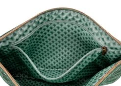 Cosmetic Flat Pouch Large Velvet Quiltey Days Green -Pip studio 51.274.176is