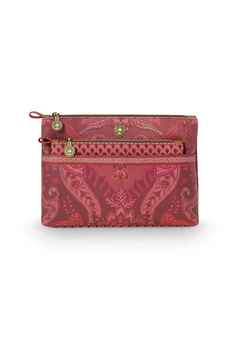 Cosmetic Bag Kyoto Festival Combi Dark Pink 3 Cosmetic Bag Kyoto Festival Combi Dark Pink