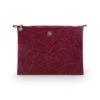 Cosmetic Flat Pouch Large Velvet Quiltey Days Red -Pip studio 51.274.191 1800x1200