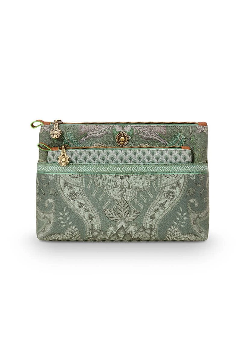 Cosmetic Bag Kyoto Festival Combi Green 3 Cosmetic Bag Kyoto Festival Combi Green