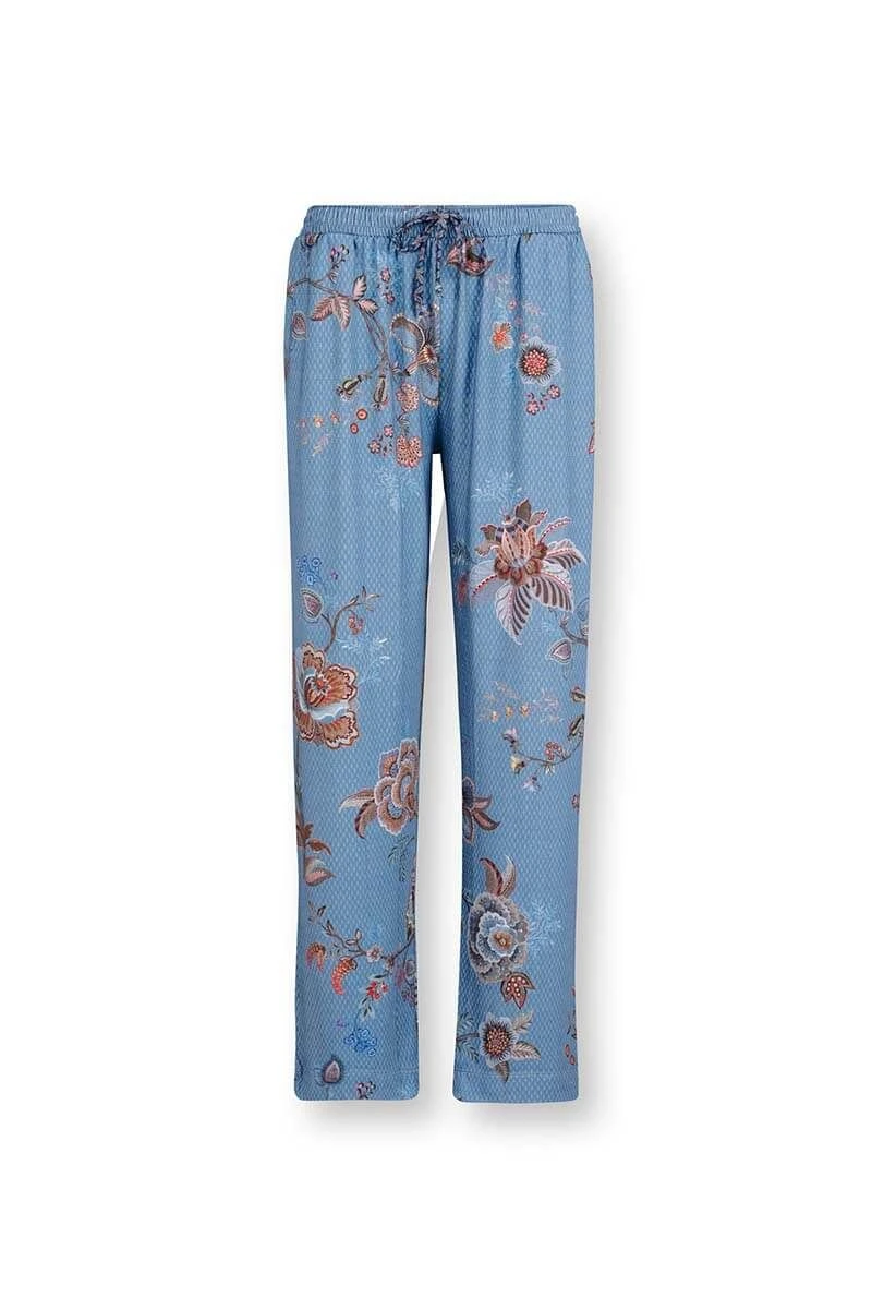 Trousers Long Cece Fiore Blue 3 Trousers Long Cece Fiore Blue