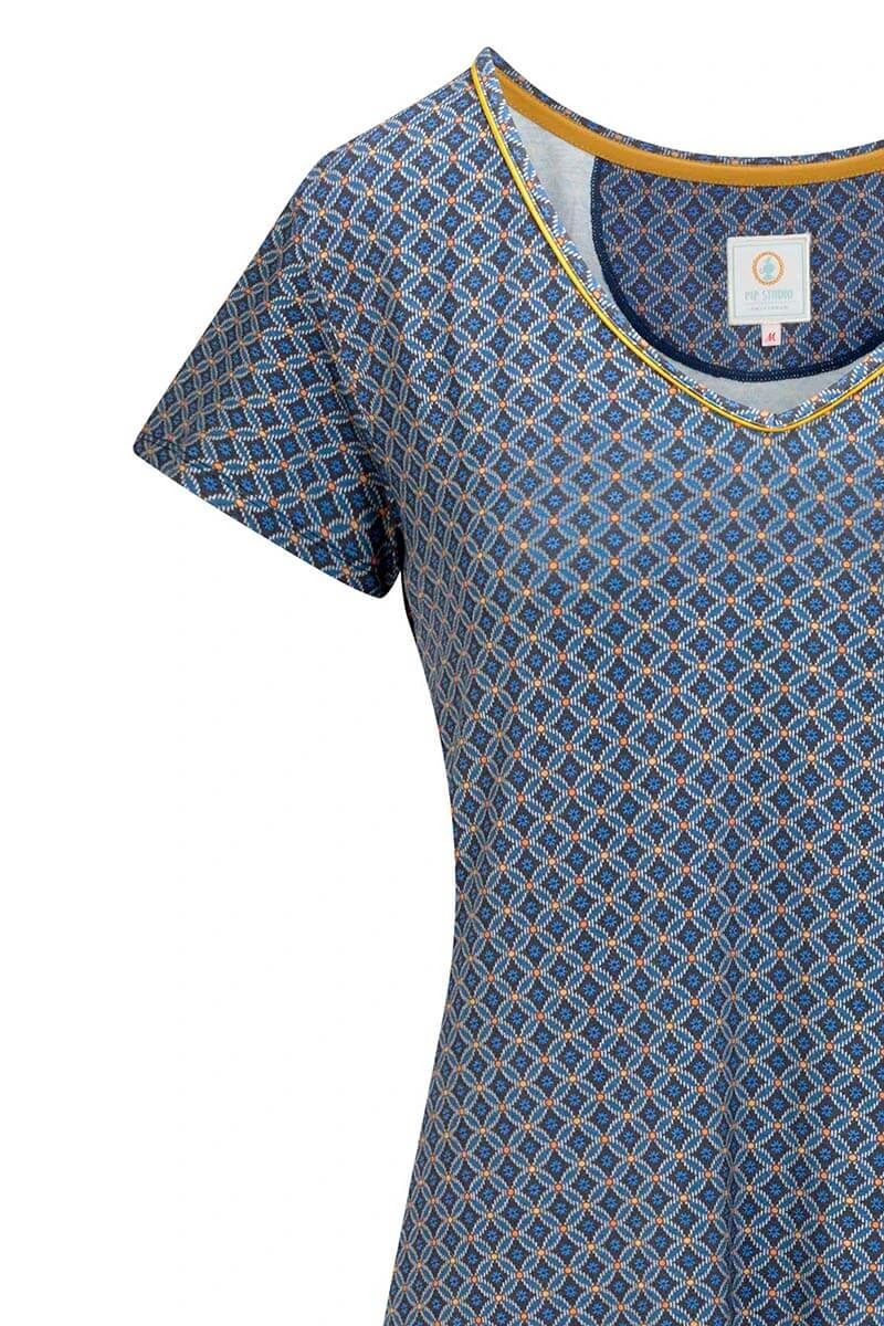 Nightdress Short Sleeve Tegola Blue 5 Nightdress Short Sleeve Tegola Blue - Image 3